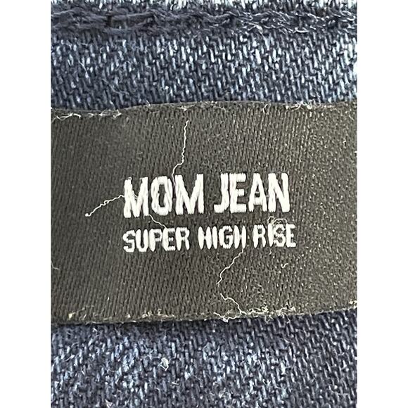 Express Jeans Womens 00 Blue Mom Jean Super High Rise Stretch Denim Skinny Pants - Picture 10 of 16
